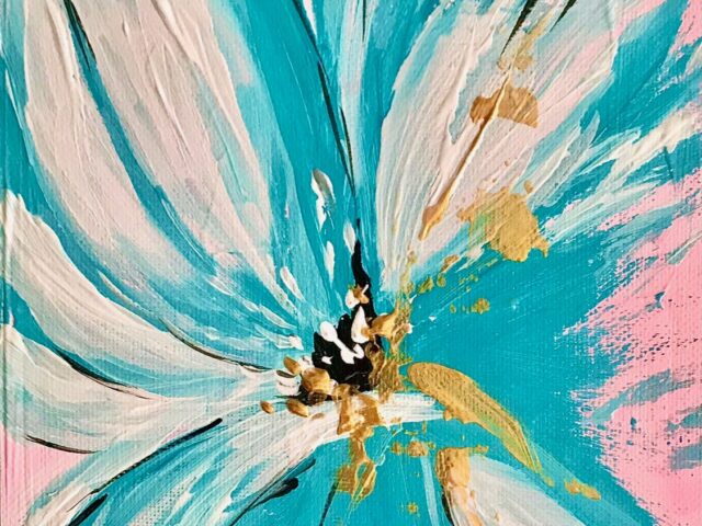 «Flor abstracta azul»